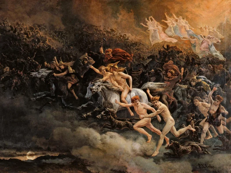1831-Peter Nicolai Arbo - Il cacciatore selvaggio di Odino